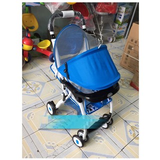 [Freeship] Xe đẩy du lịch 1 chiều 3 tư thế (mái che, giỏ đồ, phanh chân, bảo hiểm)