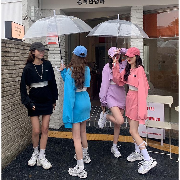 Bộ đồ tay dài in chữ thời trang dành cho nữ