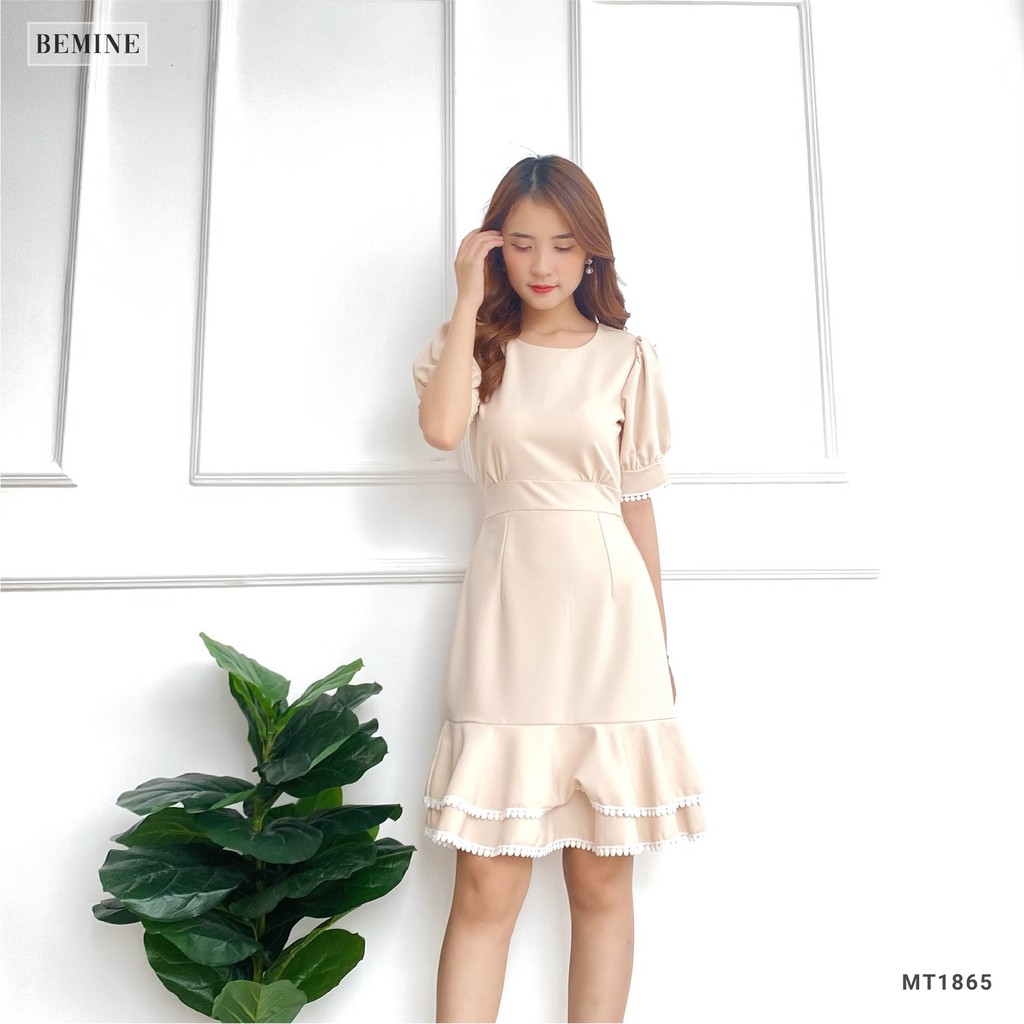 [Mã WABRWA15 giảm 15% đơn 300K] Đầm đuôi cá 2 tầng cột eo BEMINE MT1865DA | BigBuy360 - bigbuy360.vn