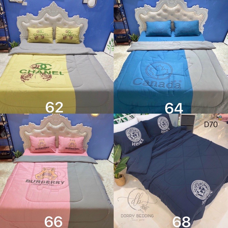 Set chăn ga gối cotton đũi 5 món. Đc chọn mẫu.