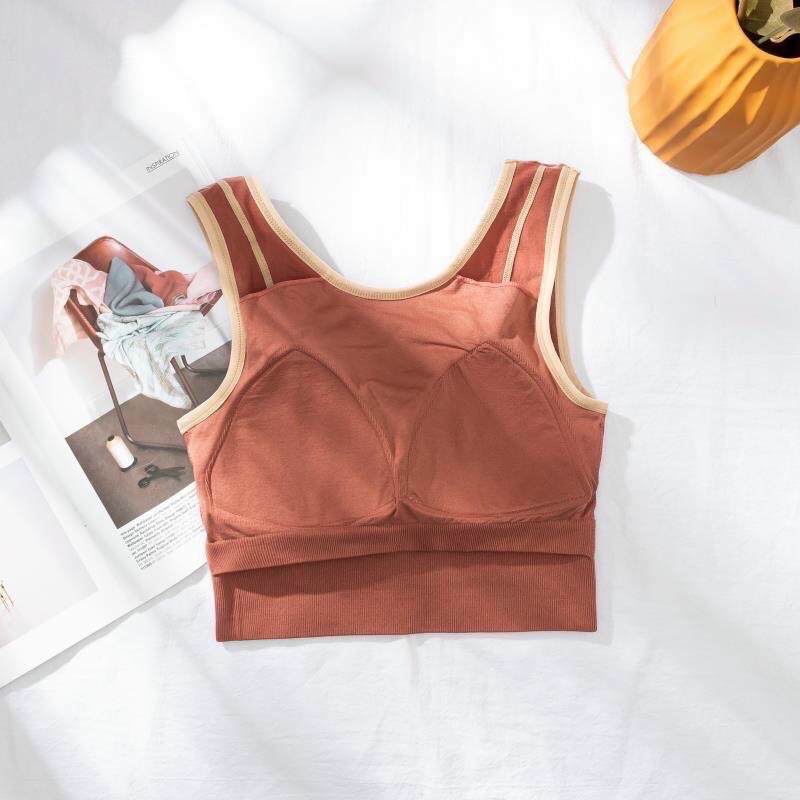 Áo Bra 3 Lỗ Crop Top Gân Nổi Tập Gym Cá Tính 660