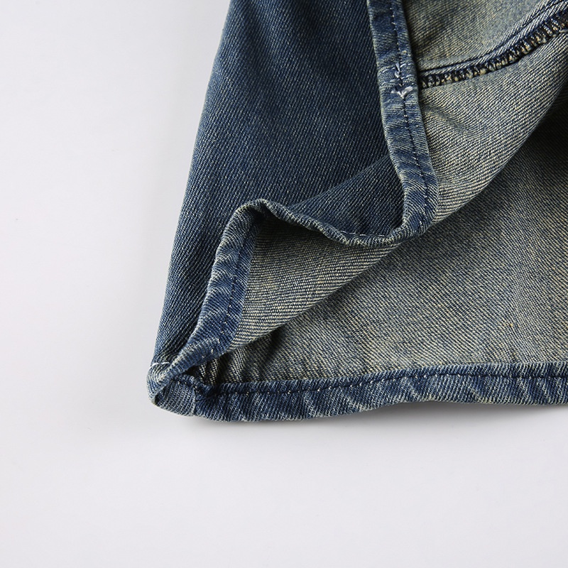Chân Chân Váy Denim Lưng Thấp Thời Trang Đường Phố Cá Tính Cho Nữ