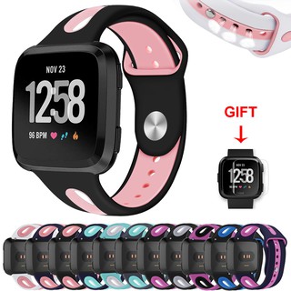Dây Đeo Thay Thế Chất Liệu Silicon Màu Trơn Cho Fitbit Versa 1 / Versa 2 / Versa Lite
