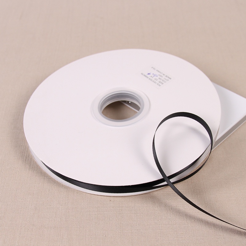 Dây Ruy Băng Vải Bản Rộng 1234cm Màu Đen Dùng Gói Quà / Trang Trí Đám Cưới