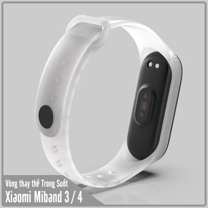 Vòng đeo thay thế Xiaomi Miband 3 / 4 MIjobs trong suốt nhiều màu