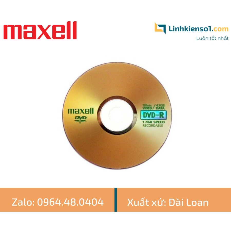 Cọc 50 Đĩa DVD-R Maxell 4.7GB (Xuất xứ Đài Loan)