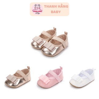 Giày Tập Đi Cho Bé Gái , Giày Trẻ Em Nơ Xinh Cho Bé Thanh Hằng Baby Từ 11 - 13 Cm