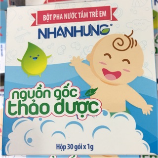 Bột pha nước tắm trẻ sơ sinh, trẻ em Nhân Hưng