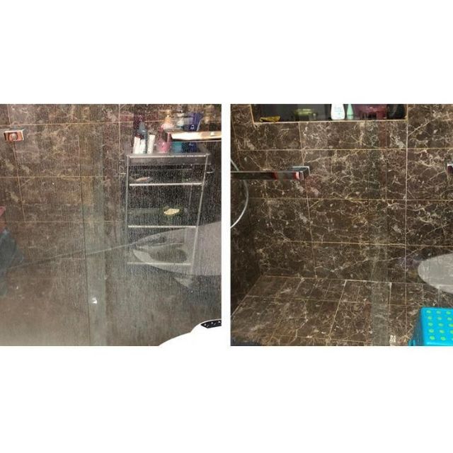 Nước tẩy cặn canxi vách kính phòng tắm, gương siêu sạch Sabo K không mùi