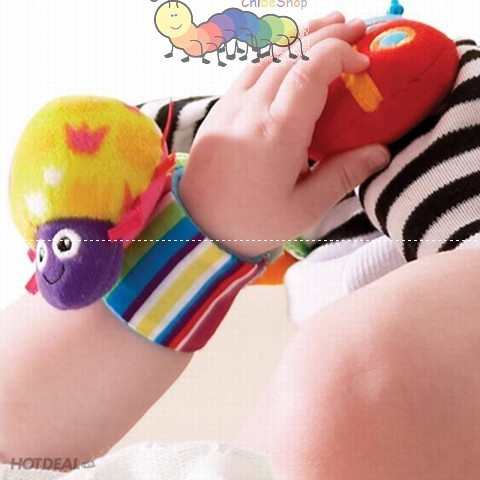 Lục lạc vải đeo tay khích thích thị giác thính giác cùng các hoạt động của trẻ từ 0-12 tháng