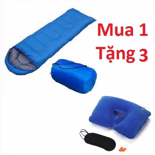 Túi Ngủ Văn Phòng Tặng Kèm 1 Bộ Gối Chữ U + 1 Bịt Mắt + 1 Bịt Tai TN01