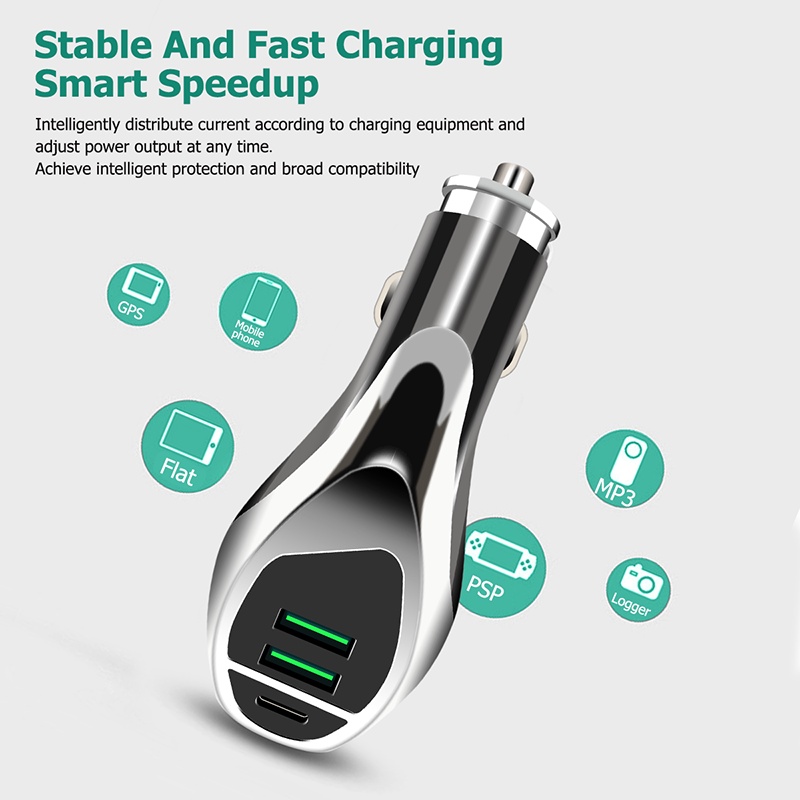 Bộ tẩu sạc đa năng trên xe hơi Wireless MP3 Car Charger  2 cổng USB dùng trong