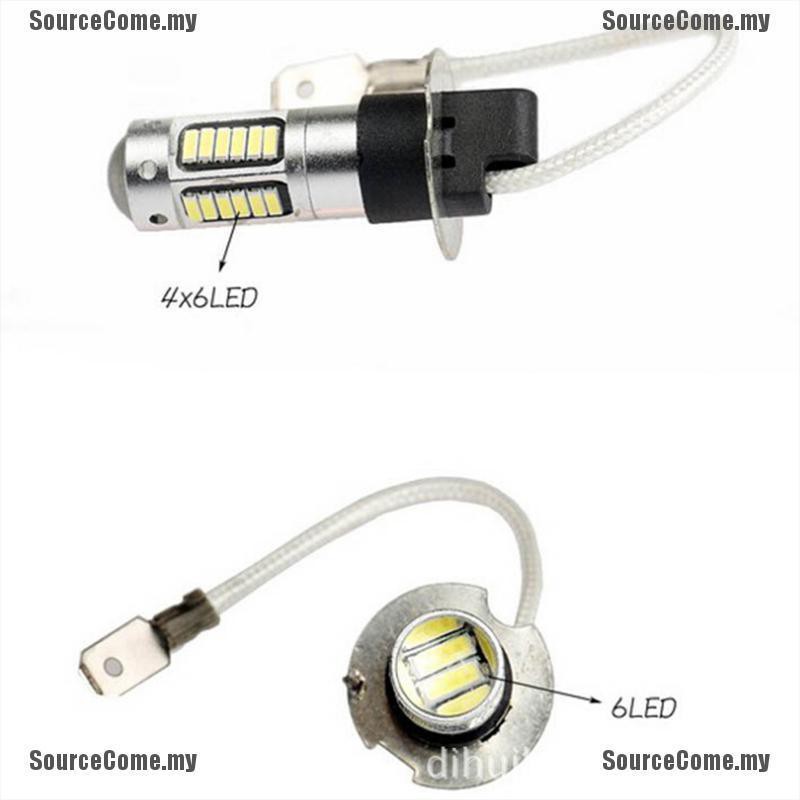 1 Bóng Đèn Led Sương Mù H3 4014 30smd Dc 12v 6000k