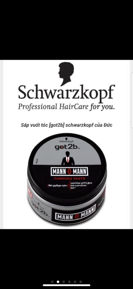 Sáp vuốt tóc [got2b] _ Man O Man Forming Maste _ Schwarzkopf