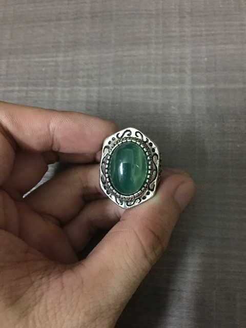 Nhẫn mã não mạ bạc