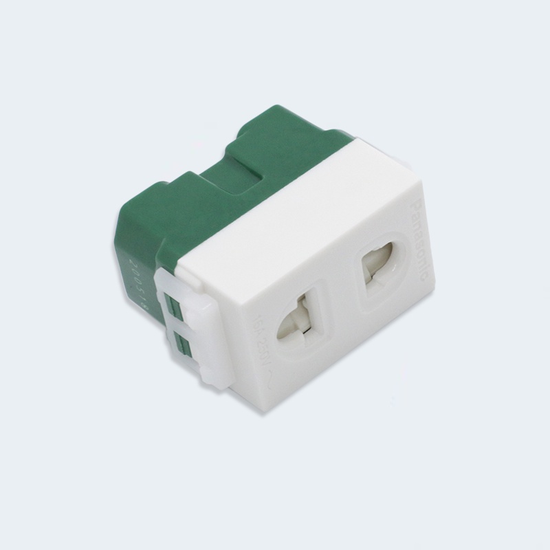 Ổ cắm đơn 2 chấu có màn che  WEV1081SW