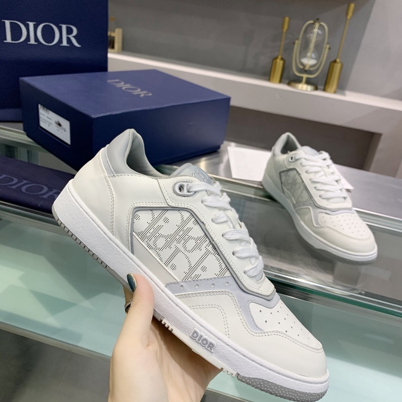 Giày Thể Thao DIOR Bằng Da Thật Thắt Dây Đế Bệt B27 Thời Trang Cho Các Cặp Đôi