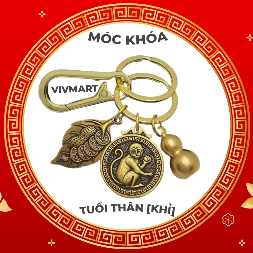 ✅ Móc Treo Chìa Khóa Phong Thủy 12 Con Giáp Theo Bản Mệnh- Đem Lại Sức Khỏe, Tài Lộc, May Mắn, Bình An