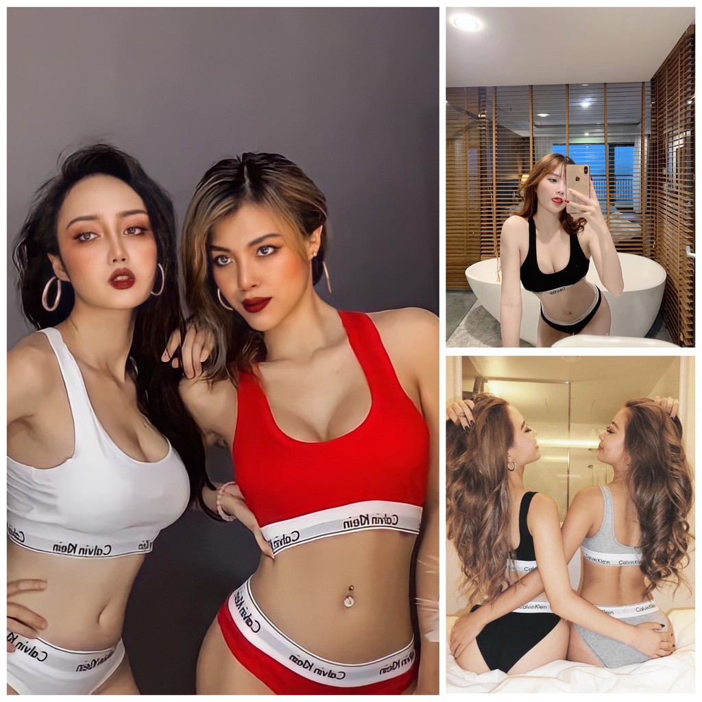 [LOẠI 1 CAO CẤP]  CK Calvin Klein Bộ đồ lót CK. cotton 3 lỗ có mút