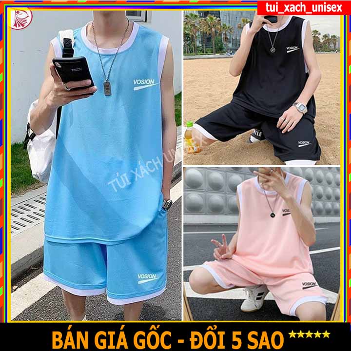 ĐỒ THỂ THAO ❤️ FREESHIP ❤️ BỘ NAM TẬP GYM MẪU BA LỖ MẶC Ở NHÀ ĐI CHƠI ĐỀU THOẢI MÁI CHẤT LIỆU MÁT MỊN VOSION
