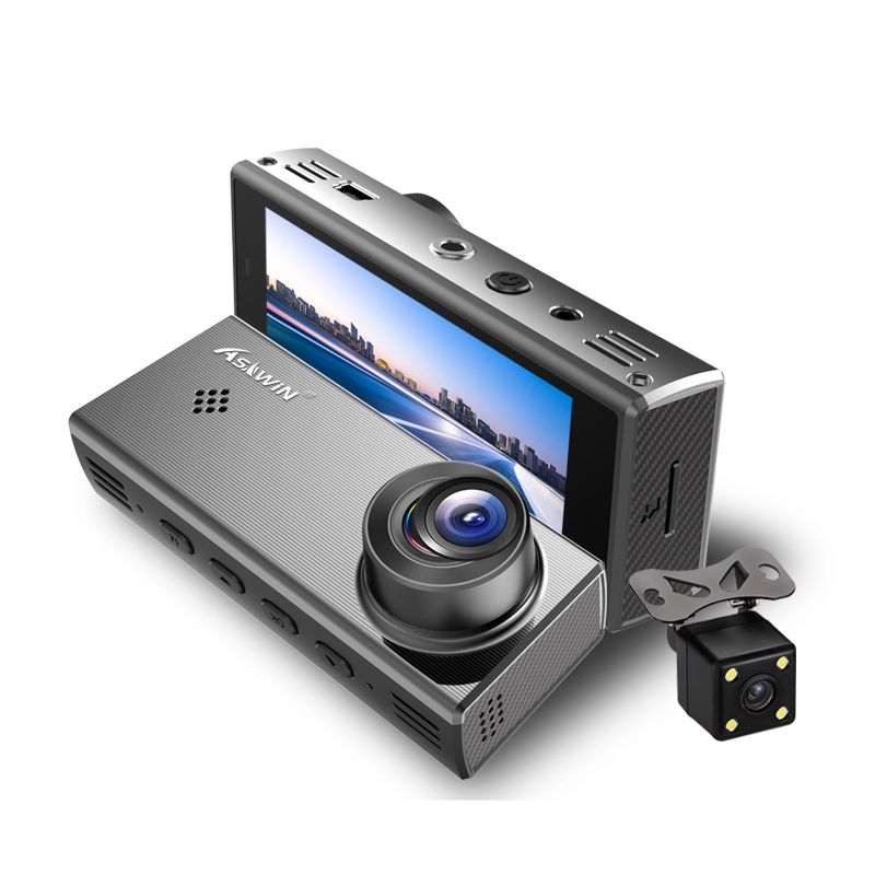 Ống kính kép camera hành trình ASAWIN A5 cho đầu ghi hình xe hơi trước và sau màn hình 3.16 Ips Fhd 1080P cảm biến G