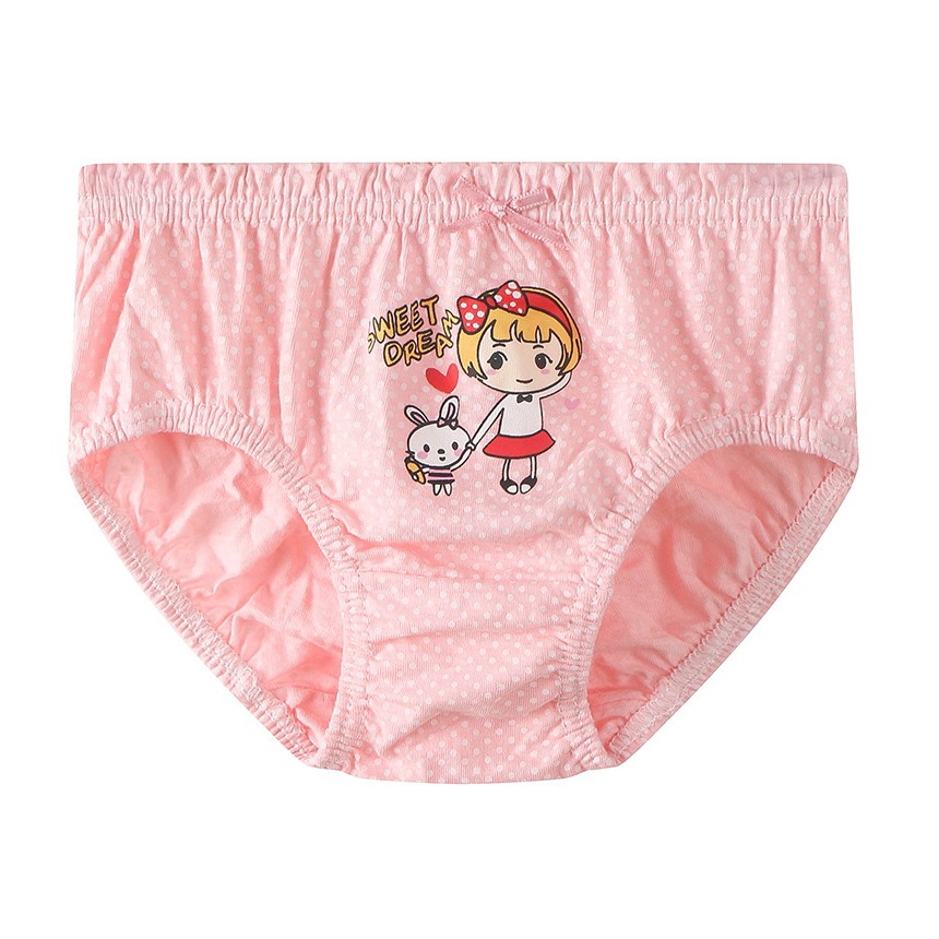 Set 5 quần xì trẻ em Hàn Quốc 100% vải cotton thoáng mát, an toàn cho sức khỏe mẫu Giấc Mơ Sweet Dream dành cho bé gái