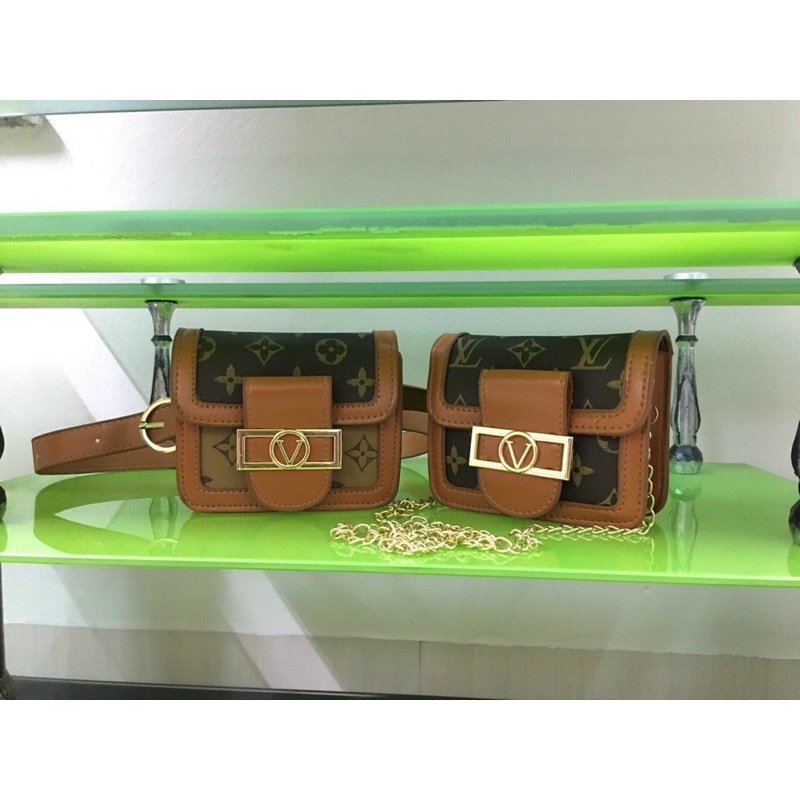 Túi mini đeo chéo đeo bụng L V mớiFreeship