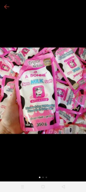 Muối tắm sữa bò tẩy tế bào chết Thái  Lan A BONNE' SPA MILK SALT