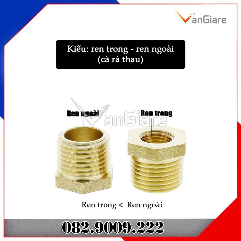 Đầu nối chuyển ren trong ren ngoài 22mm cho dây rửa xe, súng xịt sang ren 21mm, 13mm, 14mm