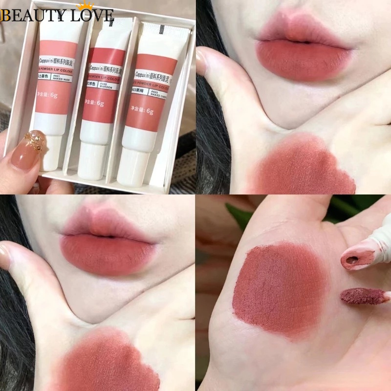 Son Môi Dưỡng Ẩm Chống Nước Lâu Phai 6 Màu Sắc Tùy Chọn