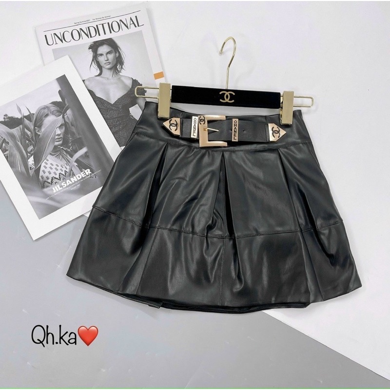 chân váy da kèm đai hot hit | BigBuy360 - bigbuy360.vn