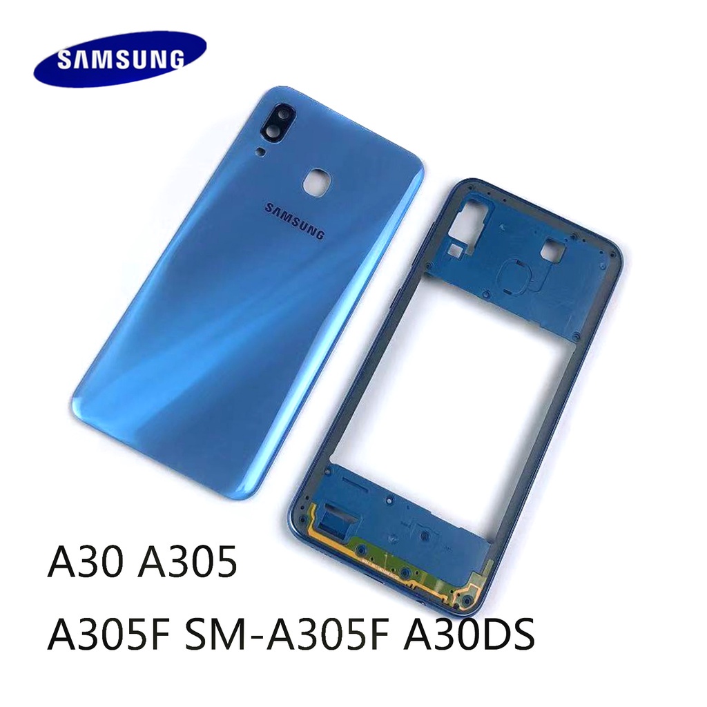 Ốp Điện Thoại Viền Giữa + Khung Pin Nút Bấm Cho Samsung Galaxy A30 A305 A305F SM-A305F