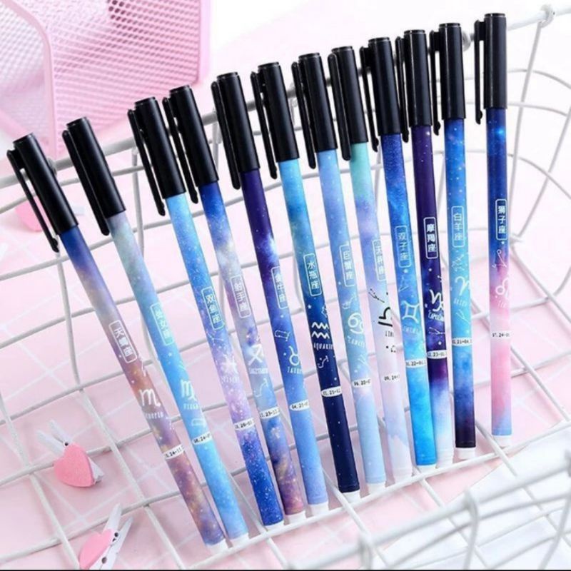 Bút vẽ vải tự bay màu  12 cung hoàng đạo. Bút viết xoá được