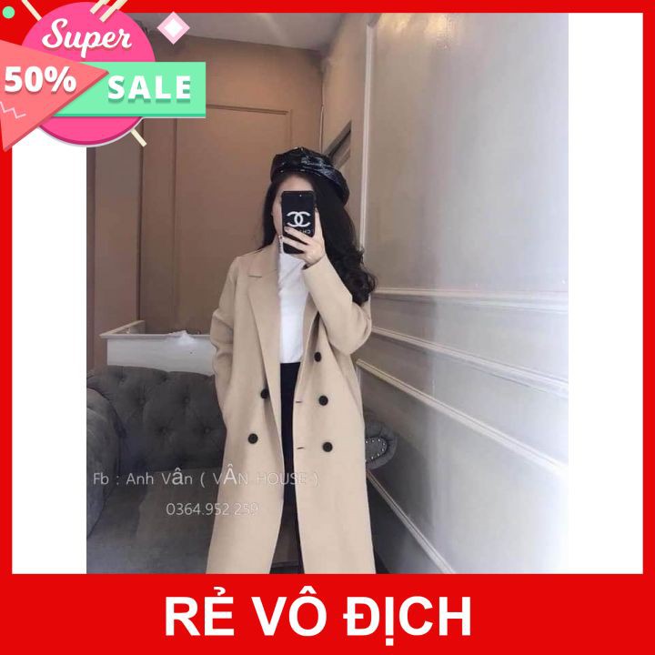 Áo khoác dạ dáng dài cổ vets cao cấp mang phong cách hàn quốc sang trọng và lịch sự