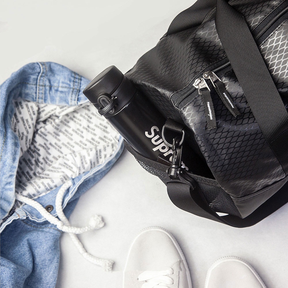 Túi trống thể thao NK Mini Team Training Duffel Bag BA4516, túi bóng đá tập gym, vải chống thấm tốt