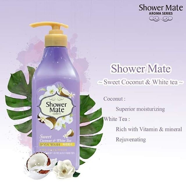 Sữa tắm tinh chất Dừa và hoa trà trắng Shower mate Coconut &amp; White tea 550g