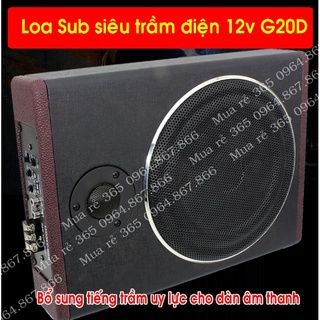 Loa Sub siêu trầm điện bass 20 G20DT gầm ghế ô tô uy lực, độc đáo có loa Tép hỗ chợ chế độ Full,điện 12v (hàng nội địa)