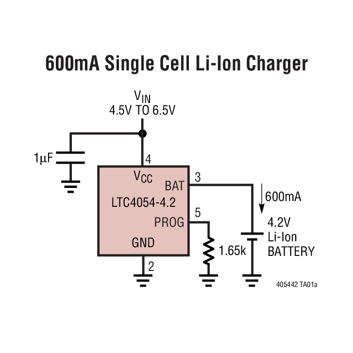 Set 5 IC sạc pin lithium LTC4054