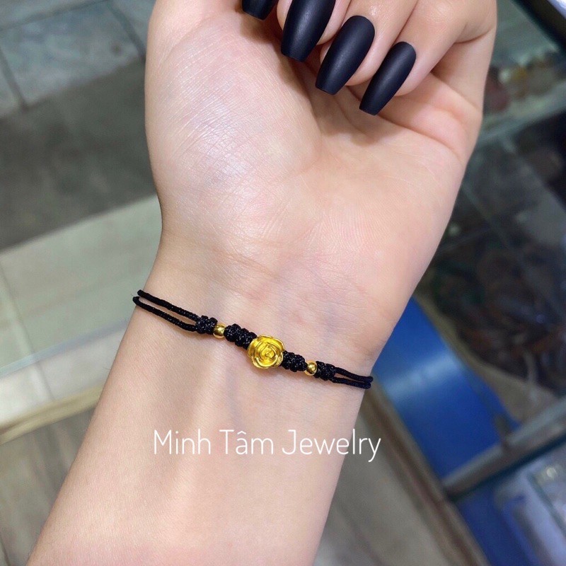Charm hoa hồng 24k,Hoa hồng Rose gold 24k mini-Minh Tâm Jewelry