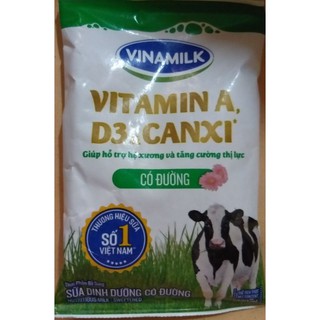 Sữa tươi tiệt trùng VINAMILK bịch 220ml có đường / ít đường / không đường [HSD:27.3.2022]