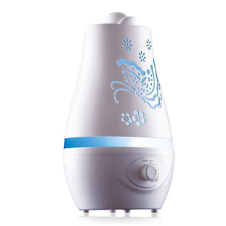 Máy phun, Máy Khuếch Tán Tinh Dầu Hồ Điệp Đáy Tròn - 2400ml với 2 vòi phun cực mạnh.