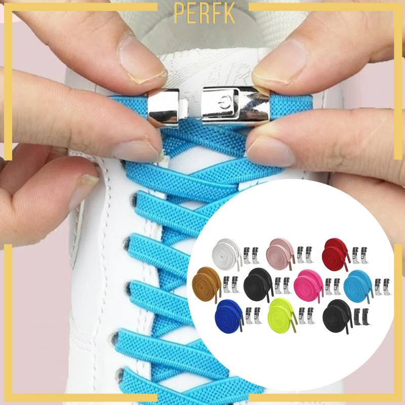 [Perfk] Dây Buộc Giày Co Giãn Không Cần Buộc Dây Đế Phẳng Tập Luyện Nhanh Chóng Dành Cho Người Lớn