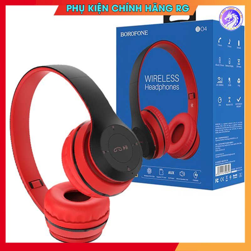 Tai nghe chụp tai bluetooth không dây có mic Borofone BO4 bảo hành 12 tháng