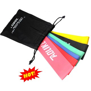 [TOP❤️2021] Bộ 6 Dây latex thun cao su kháng lực tập mông chân đùi, Dây đai miniband đàn hồi tập gym Aolikes AL3601