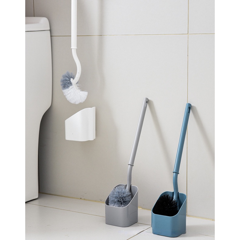 Bộ Cọ Chà Toilet Tay Cầm Dài Lông Mềm Đa Năng Phong Cách Nhật Bản