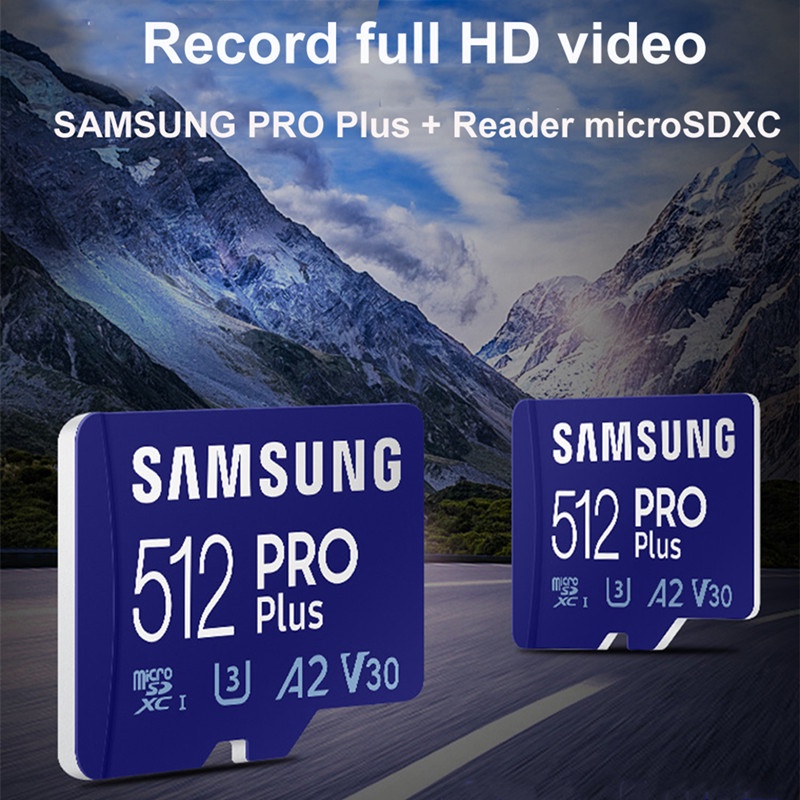 Thẻ nhớ micro sd 1024gb 512gb 256gb 32gb 128gb 64gb 16gb 160mb u3 tf samsung pro kèm phụ kiện