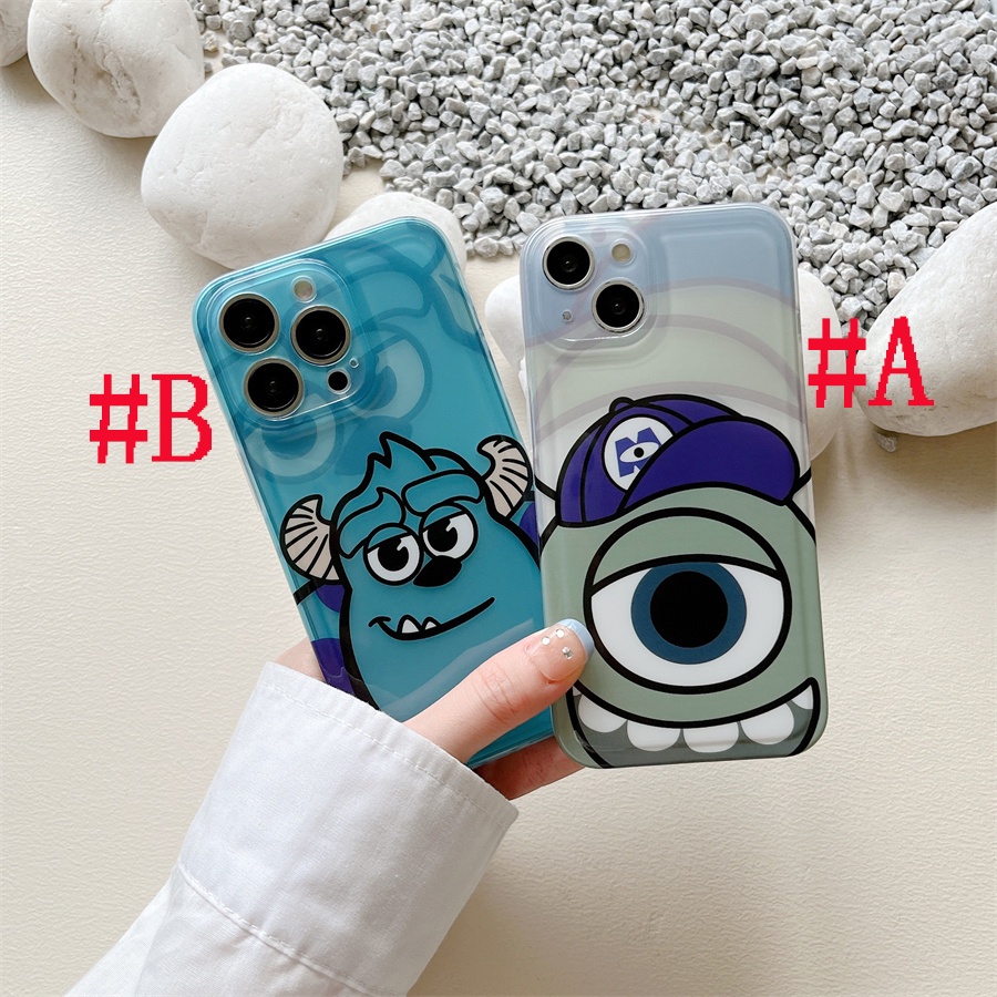 Ốp Điện Thoại Hình Quái Vật Mike Wazowski & James Cho iPhone 14 Pro Max 14 Plus 13 Pro Max 12 Pro Max 11 Pro Max Ốp Điện Thoại Silicone Sulley