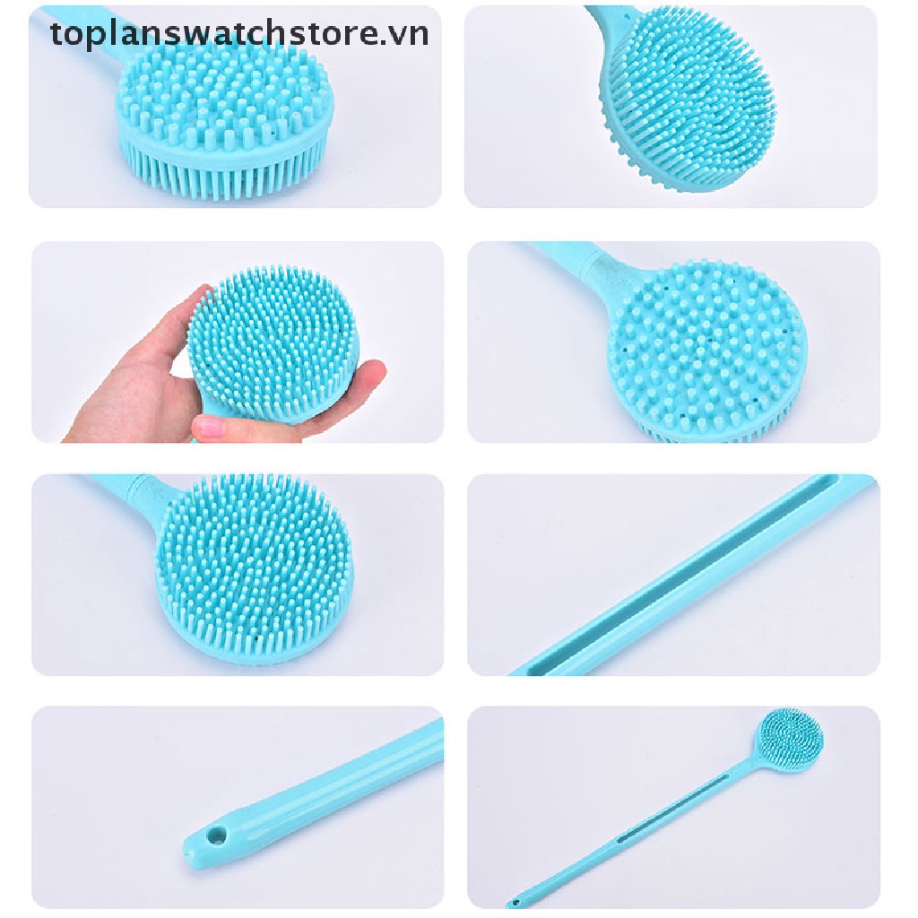 Bàn Chải Silicon Cán Dài Chà Lưng Khi Tắm Tiện Dụng