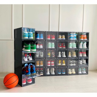 Combo 5 Hộp Đựng Giày Xịn, Hộp Đựng Sneaker Nhựa Cứng Nguyên Khối Nắp Nam Châm