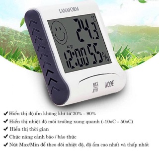 Nhiệt ẩm kế điện tử Lanaform
